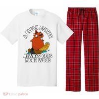 A Clean Beaver Always Gets More Wood Pajama Set thumb 0