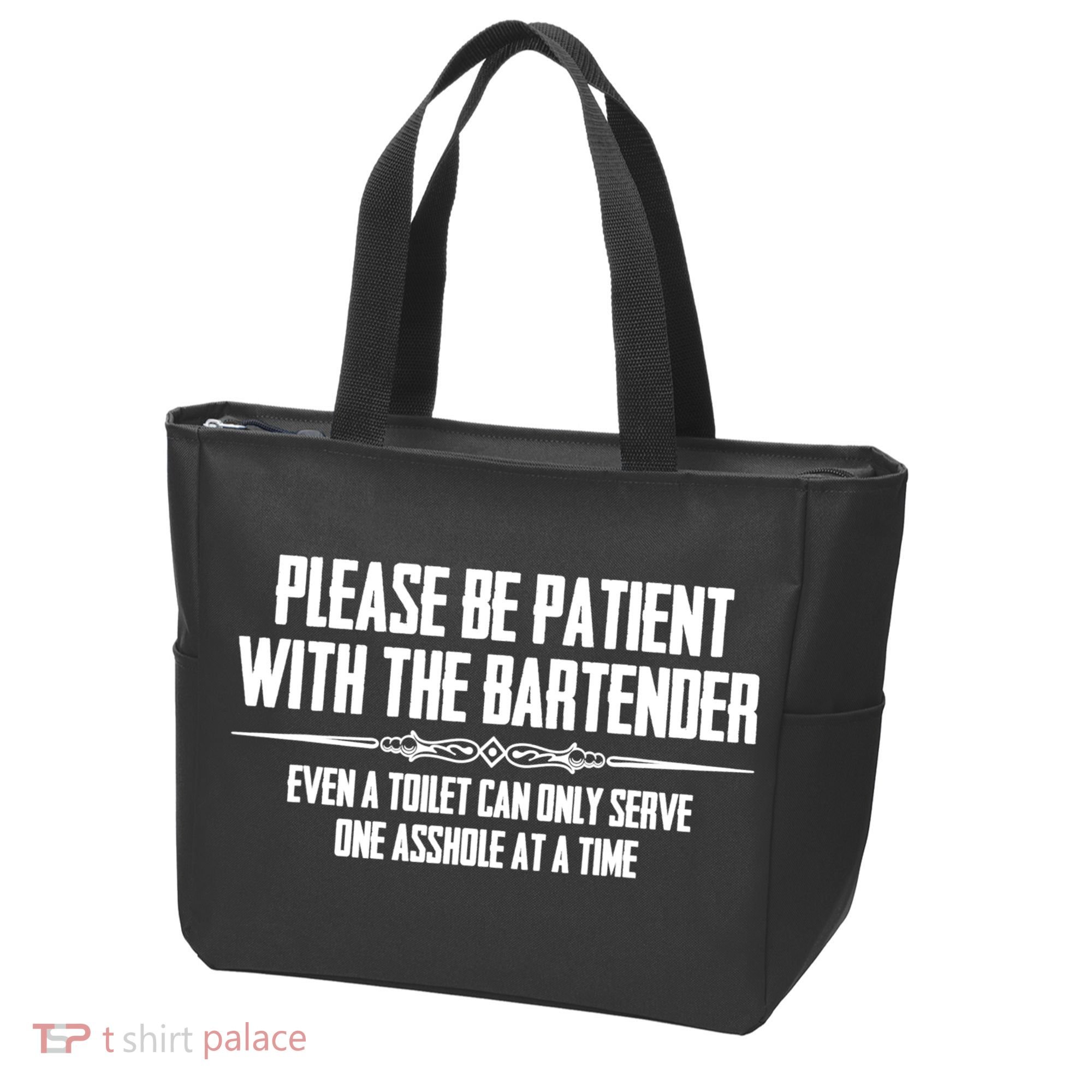 A Cute Bar Owner Gifts Please Be Patient With The Bartender Funny Gift Tote Bag