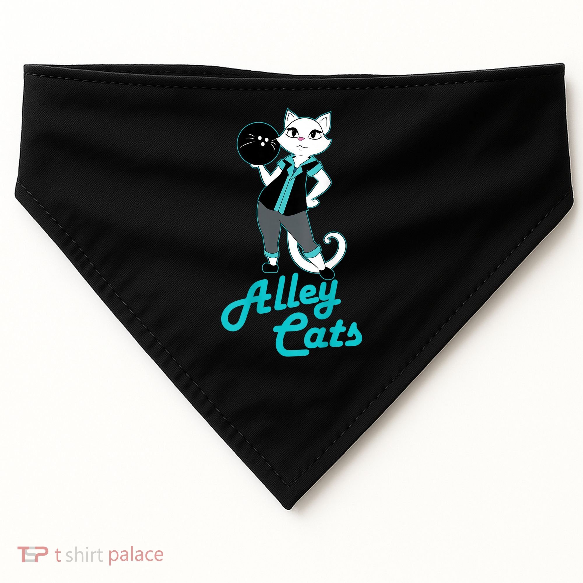 Alley Cats Bowling Team Ladies Backside Print USA-Made Doggie Bandana