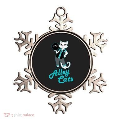 Alley Cats Bowling Team Ladies Backside Print Ornament