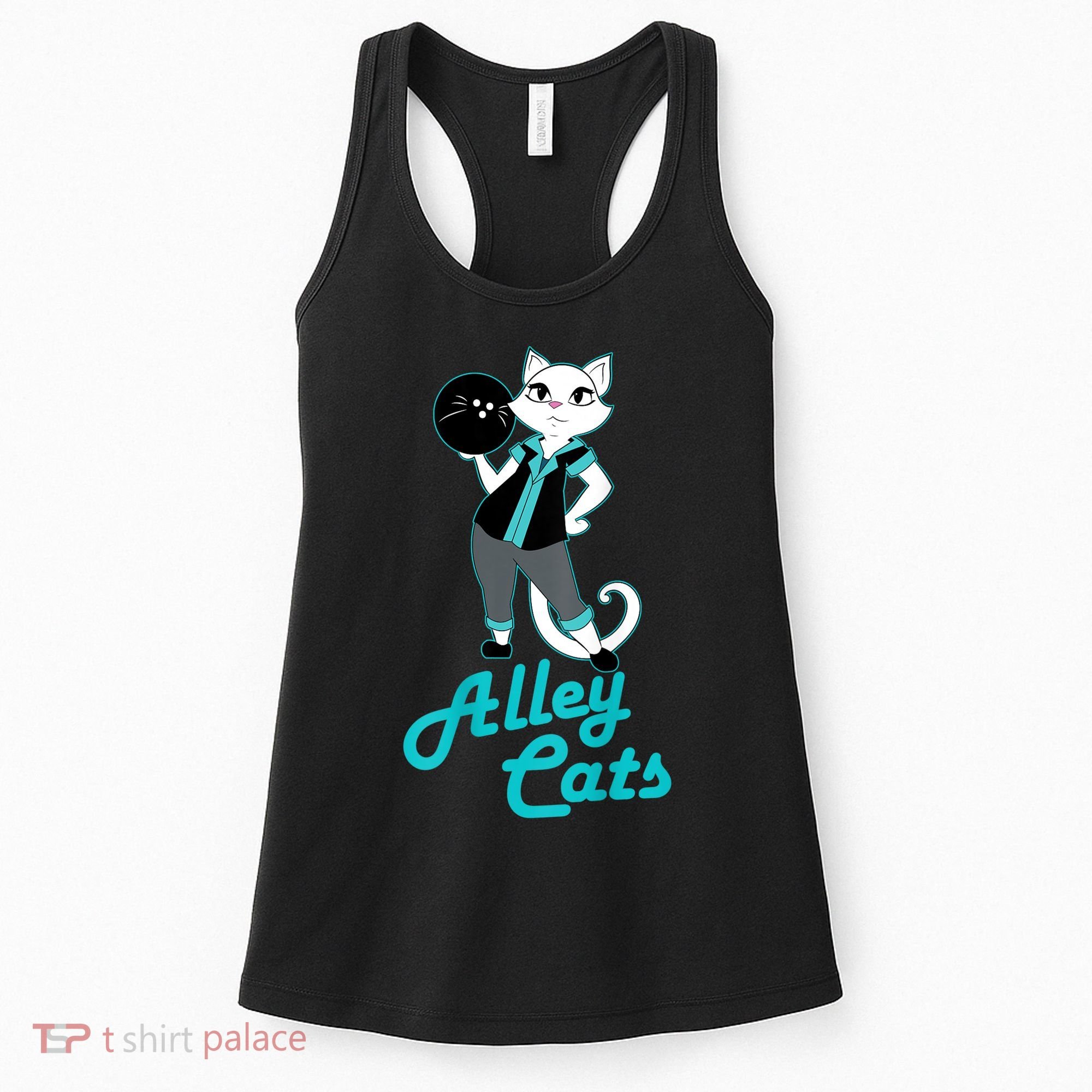 Alley Cats Bowling Team Ladies Backside Print Women's Tank Top