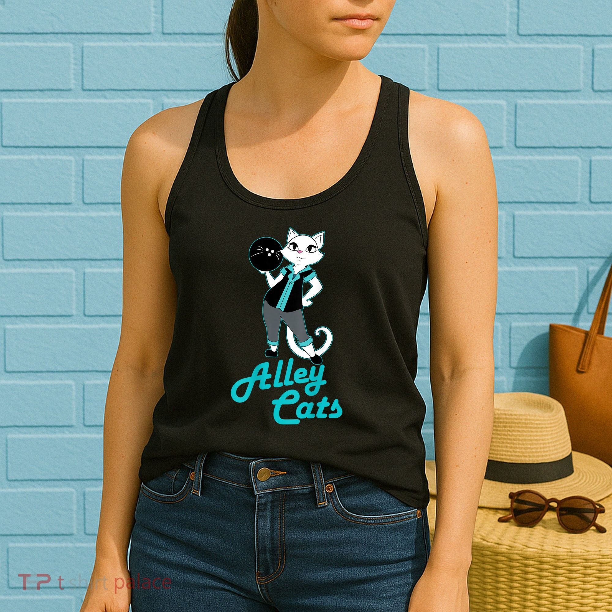 Alley Cats Bowling Team Ladies Backside Print Women's Tank Top