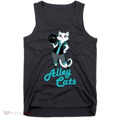 Alley Cats Bowling Team Ladies Backside Print Tank Top