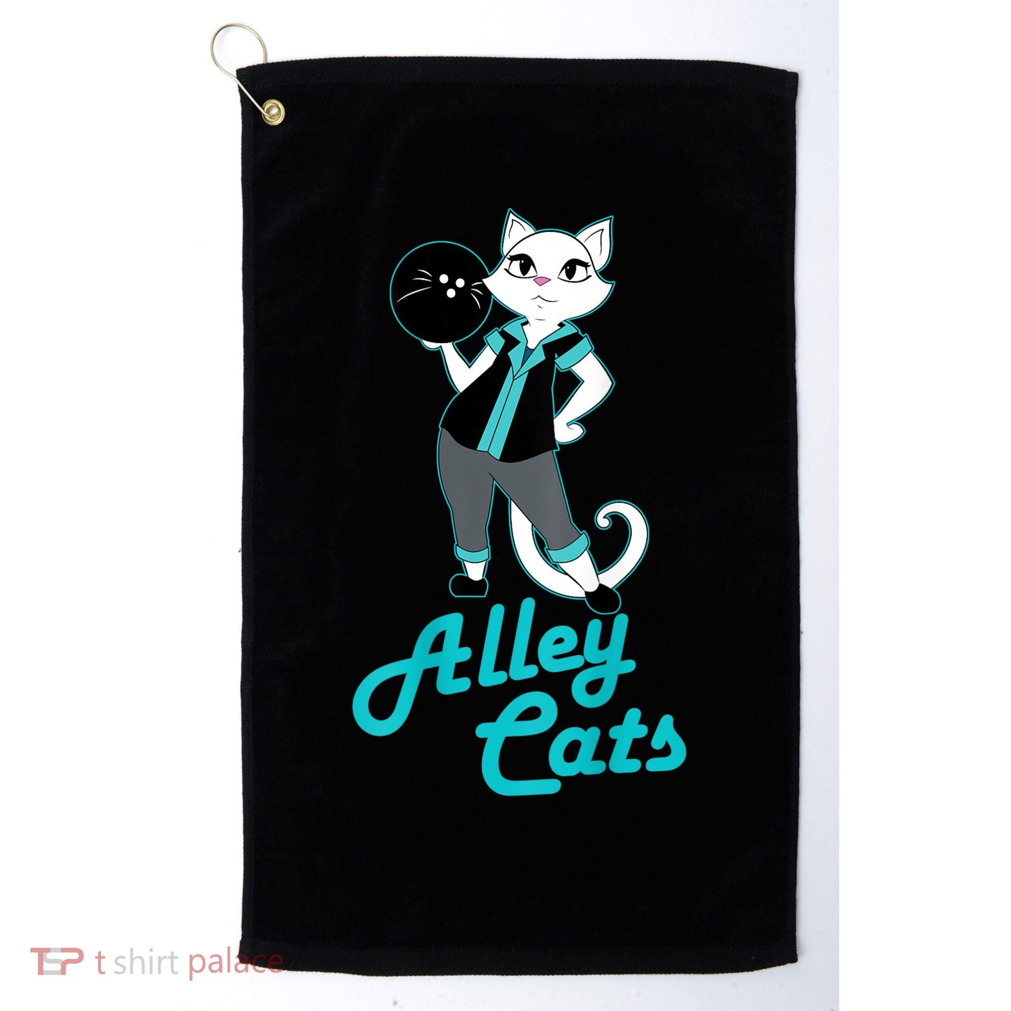 Alley Cats Bowling Team Ladies Backside Print Golf Towel