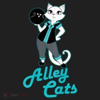Alley Cats Bowling Team Ladies Backside Print Golf Towel thumb 3