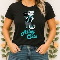 Alley Cats Bowling Team Ladies Backside Print Women's T-Shirt thumb 2