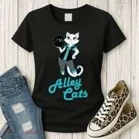 Alley Cats Bowling Team Ladies Backside Print Women's T-Shirt thumb 3