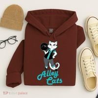 Alley Cats Bowling Team Ladies Backside Print Hoodie thumb 4