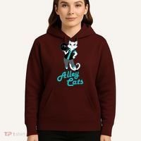 Alley Cats Bowling Team Ladies Backside Print Hoodie thumb 5