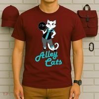 Alley Cats Bowling Team Ladies Backside Print T-Shirt thumb 6