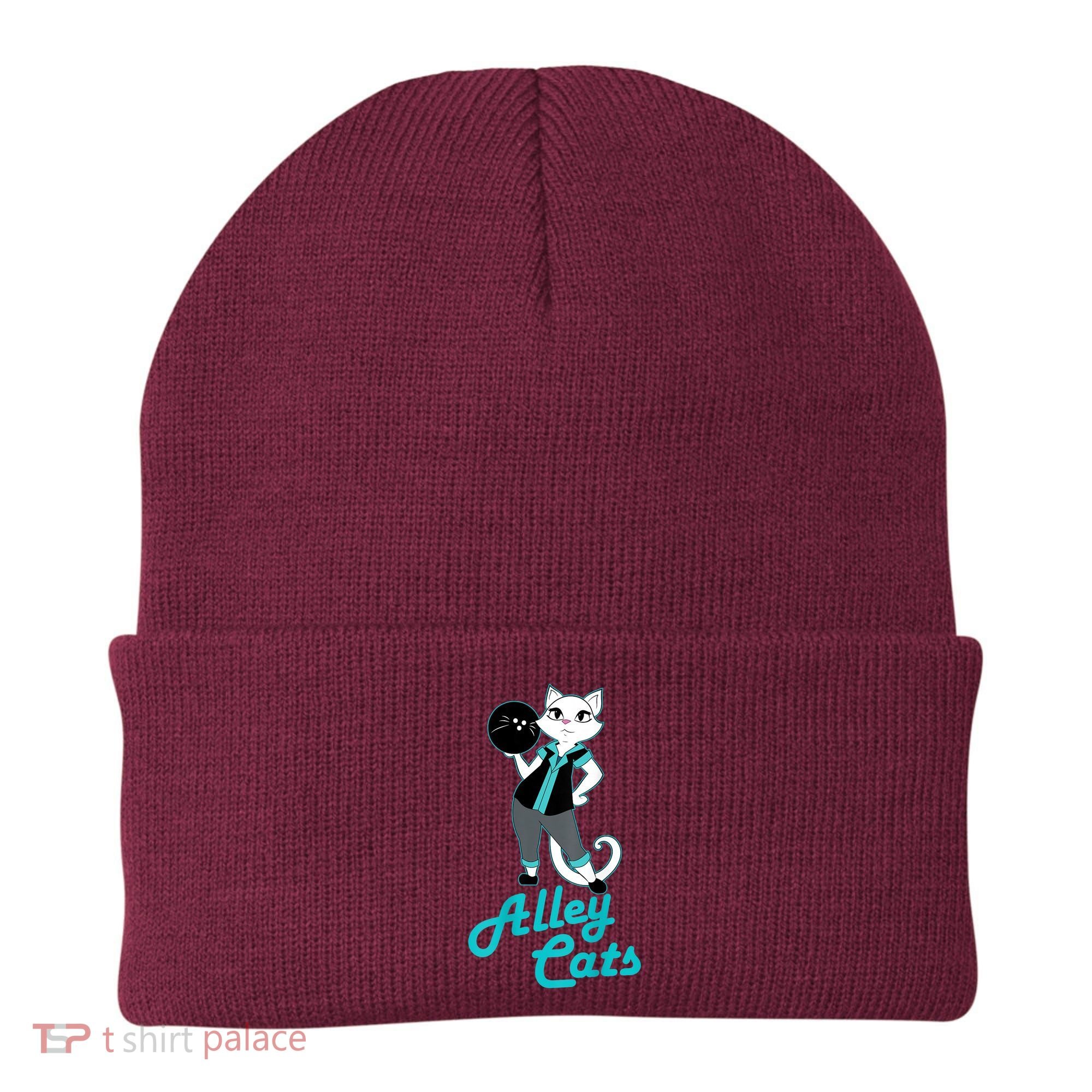 Alley Cats Bowling Team Ladies Backside Print Beanie