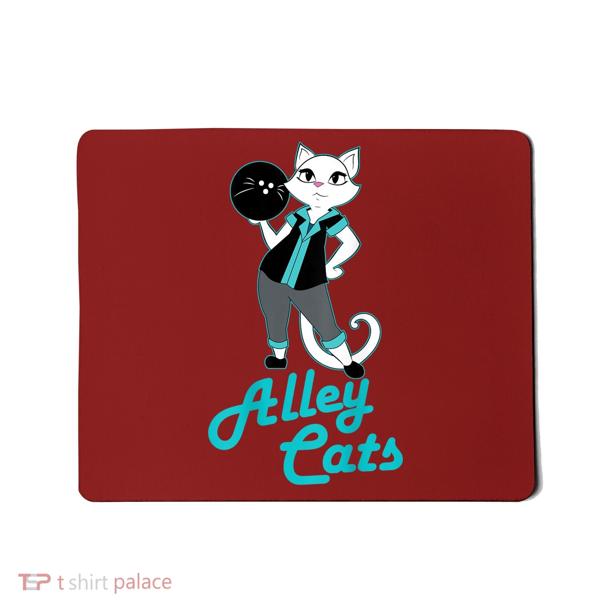 Alley Cats Bowling Team Ladies Backside Print Mousepad