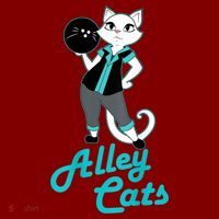 Alley Cats Bowling Team Ladies Backside Print Mousepad thumb 1