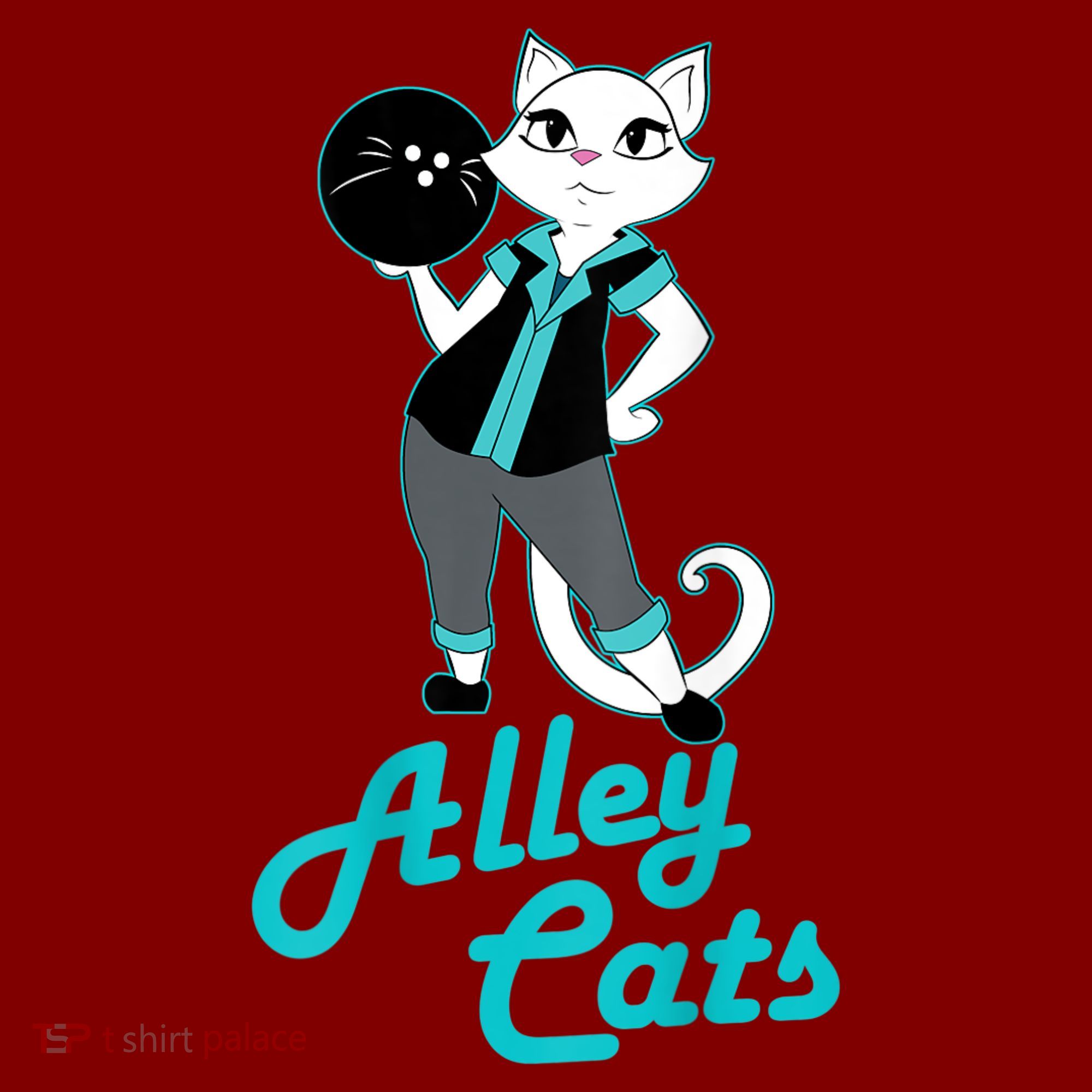 Alley Cats Bowling Team Ladies Backside Print Mousepad