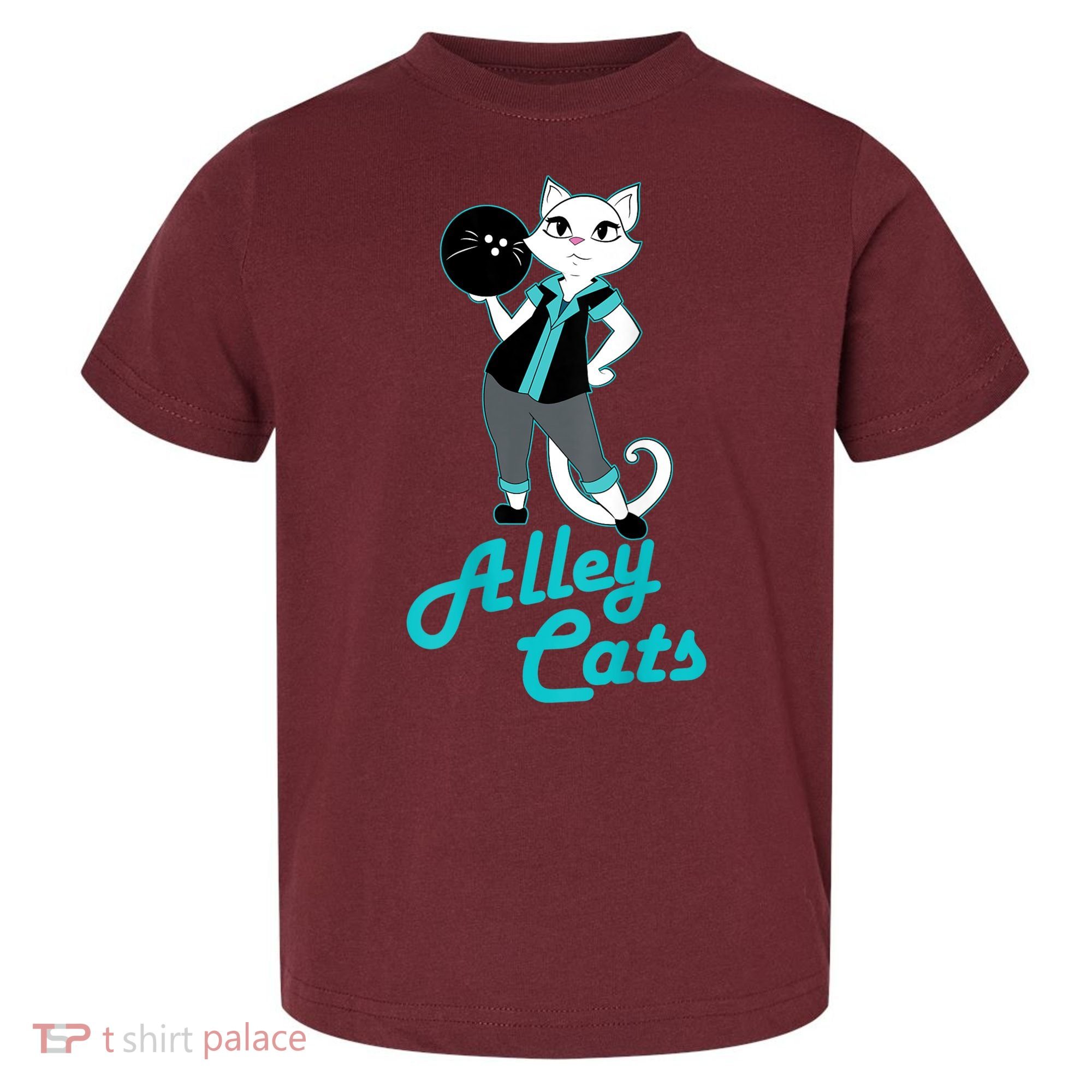 Alley Cats Bowling Team Ladies Backside Print Toddler T-Shirt