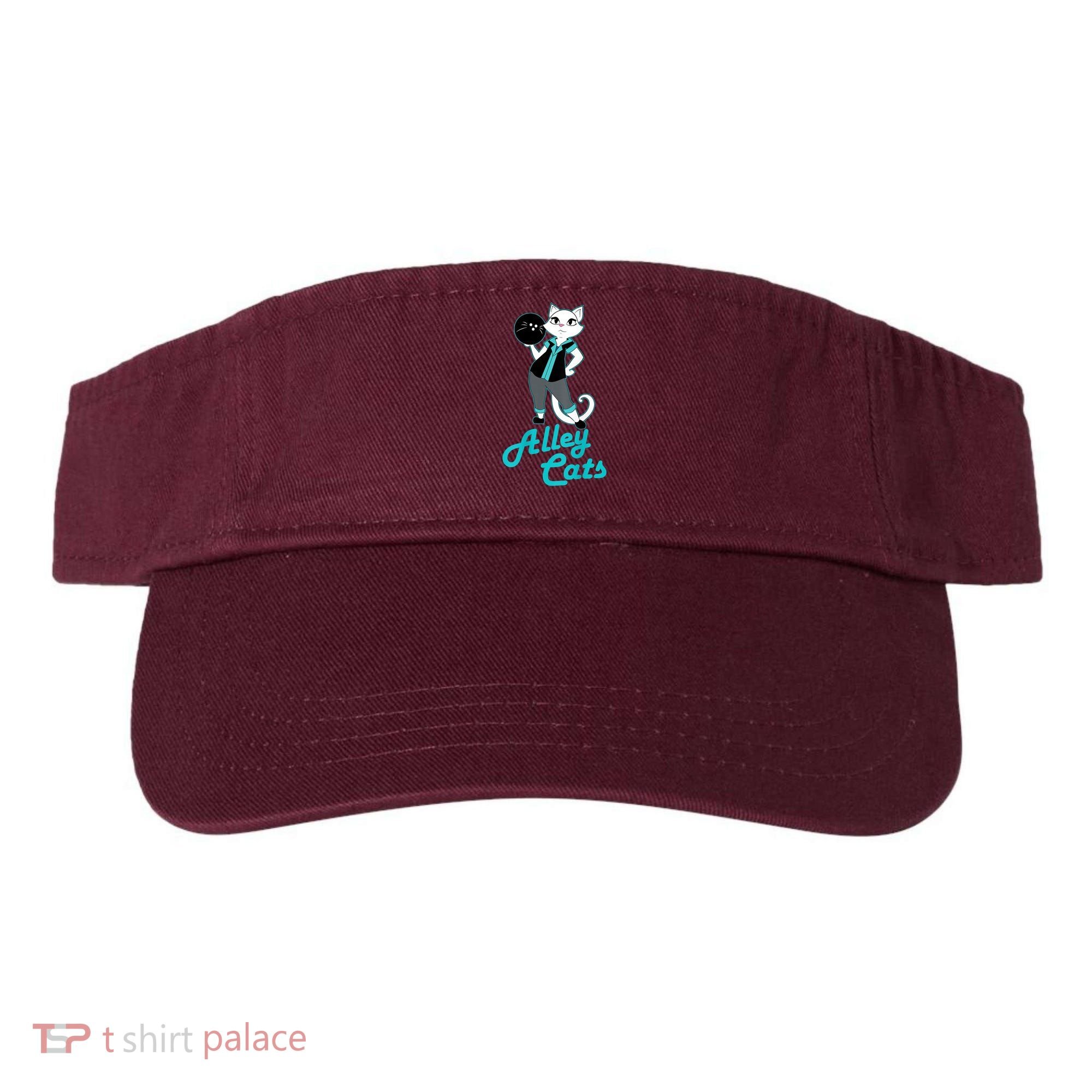 Alley Cats Bowling Team Ladies Backside Print Visor