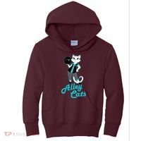 Alley Cats Bowling Team Ladies Backside Print Kids Hoodie thumb 0