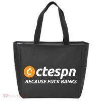 Ab Ctespn Because Fuck Banks Tote Bag thumb 0