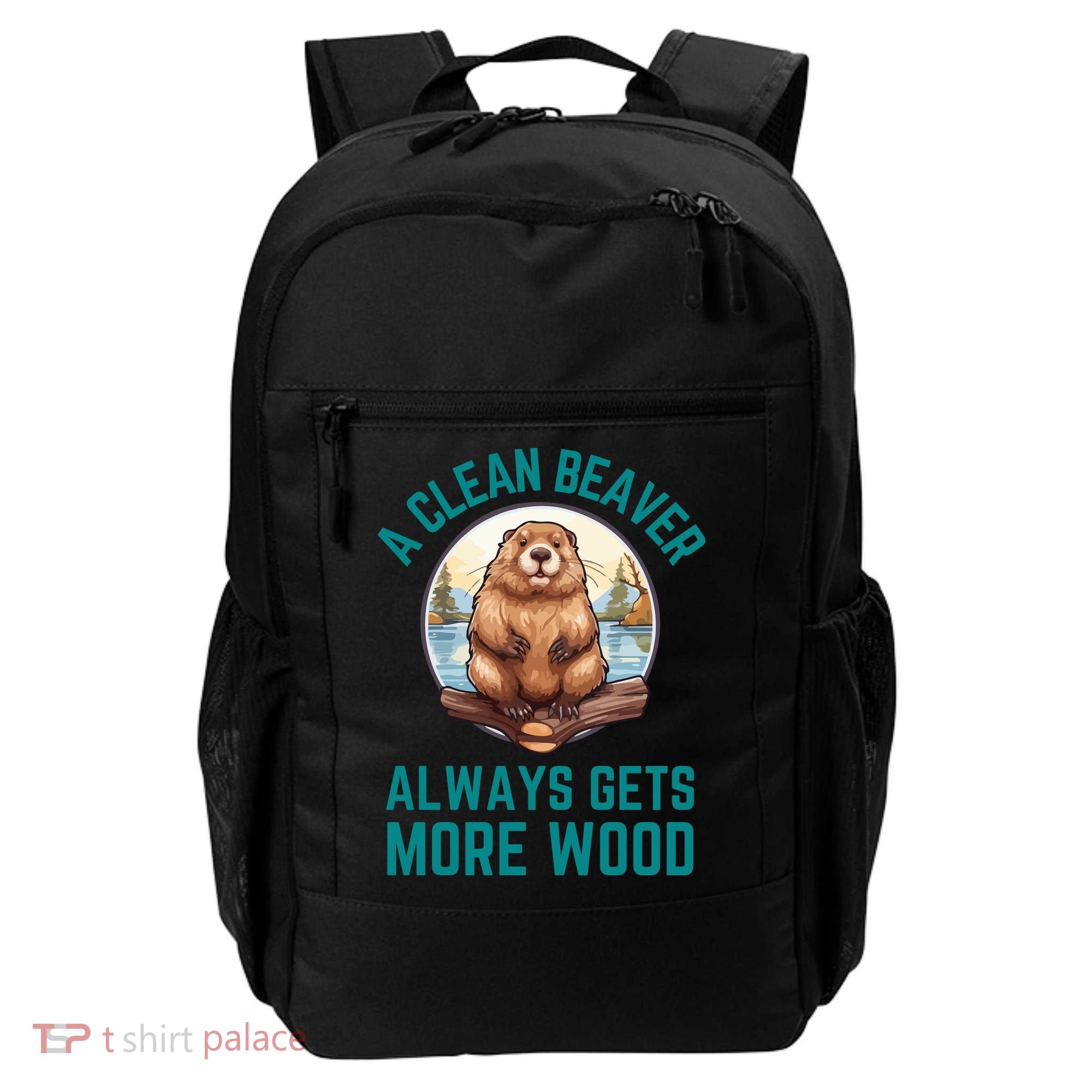 A Clean Beaver Always Gets More Wood Backpack