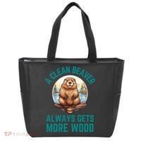 A Clean Beaver Always Gets More Wood Tote Bag thumb 0