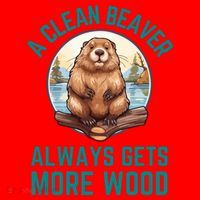A Clean Beaver Always Gets More Wood Santa Hat thumb 1