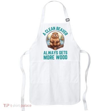 A Clean Beaver Always Gets More Wood Apron