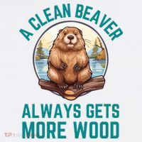 A Clean Beaver Always Gets More Wood Kids Sweatshirt thumb 2