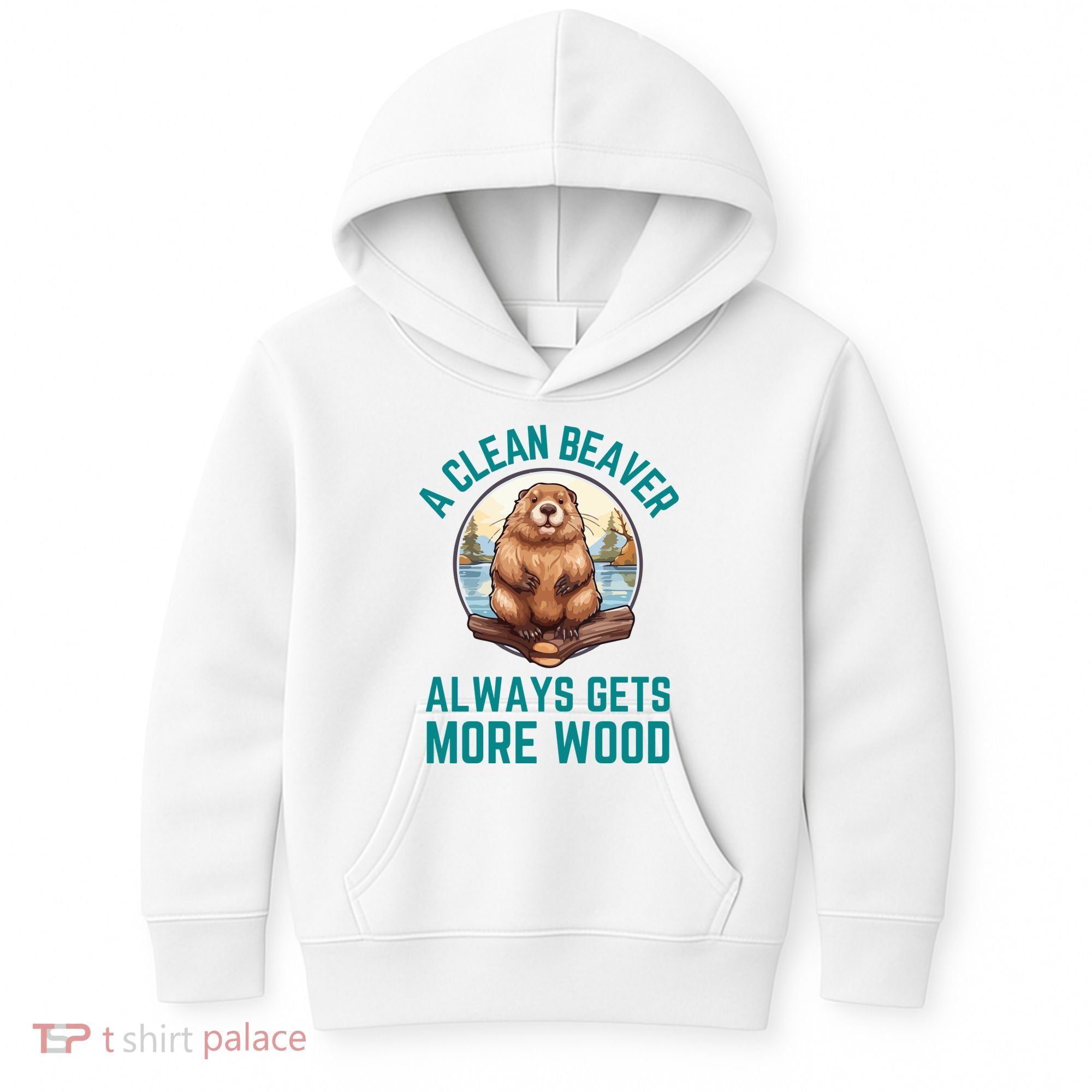 A Clean Beaver Always Gets More Wood Kids Hoodie