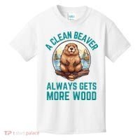 A Clean Beaver Always Gets More Wood Kids T-Shirt thumb 0