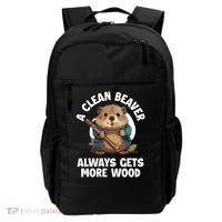 A Clean Beaver Always Gets More Wood Backpack thumb 0