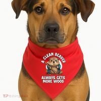 A Clean Beaver Always Gets More Wood USA-Made Doggie Bandana thumb 1
