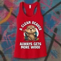 A Clean Beaver Always Gets More Wood Women's Tank Top thumb 3