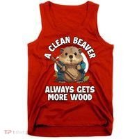 A Clean Beaver Always Gets More Wood Tank Top thumb 0
