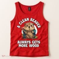 A Clean Beaver Always Gets More Wood Tank Top thumb 2