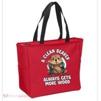 A Clean Beaver Always Gets More Wood Tote Bag thumb 2