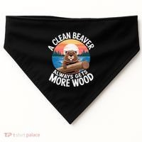 A Clean Beaver Always Gets More Wood USA-Made Doggie Bandana thumb 0