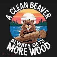 A Clean Beaver Always Gets More Wood Apron thumb 3