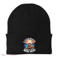 A Clean Beaver Always Gets More Wood Beanie thumb 0