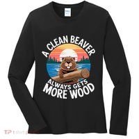 A Clean Beaver Always Gets More Wood Women's Long Sleeve Shirt thumb 0