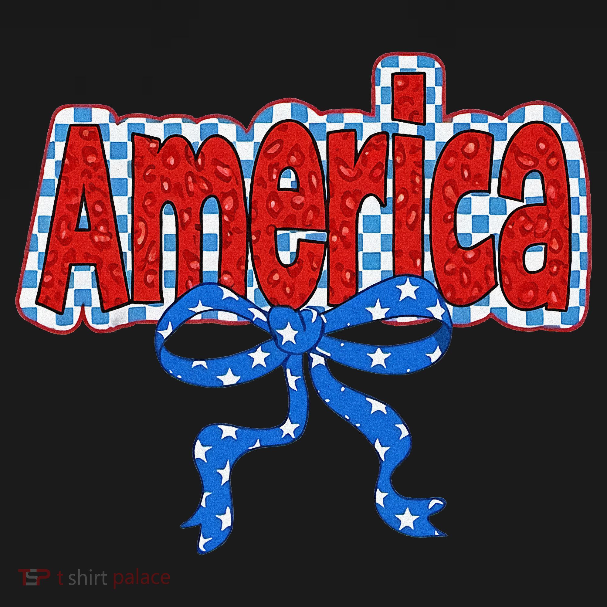 America Coquette Bow 4th Of July American Flag Patriotic Women's Tank Top