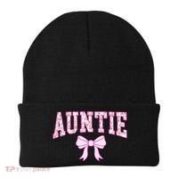 Auntie Coquette Bow Aesthetic Mothers Day Aunt Beanie thumb 0