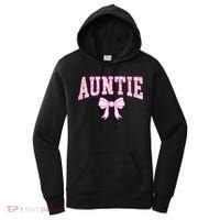 Auntie Coquette Bow Aesthetic Mothers Day Aunt Women's Hoodie thumb 0
