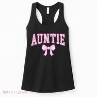 Auntie Coquette Bow Aesthetic Mothers Day Aunt Women's Tank Top thumb 0