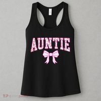 Auntie Coquette Bow Aesthetic Mothers Day Aunt Women's Tank Top thumb 3