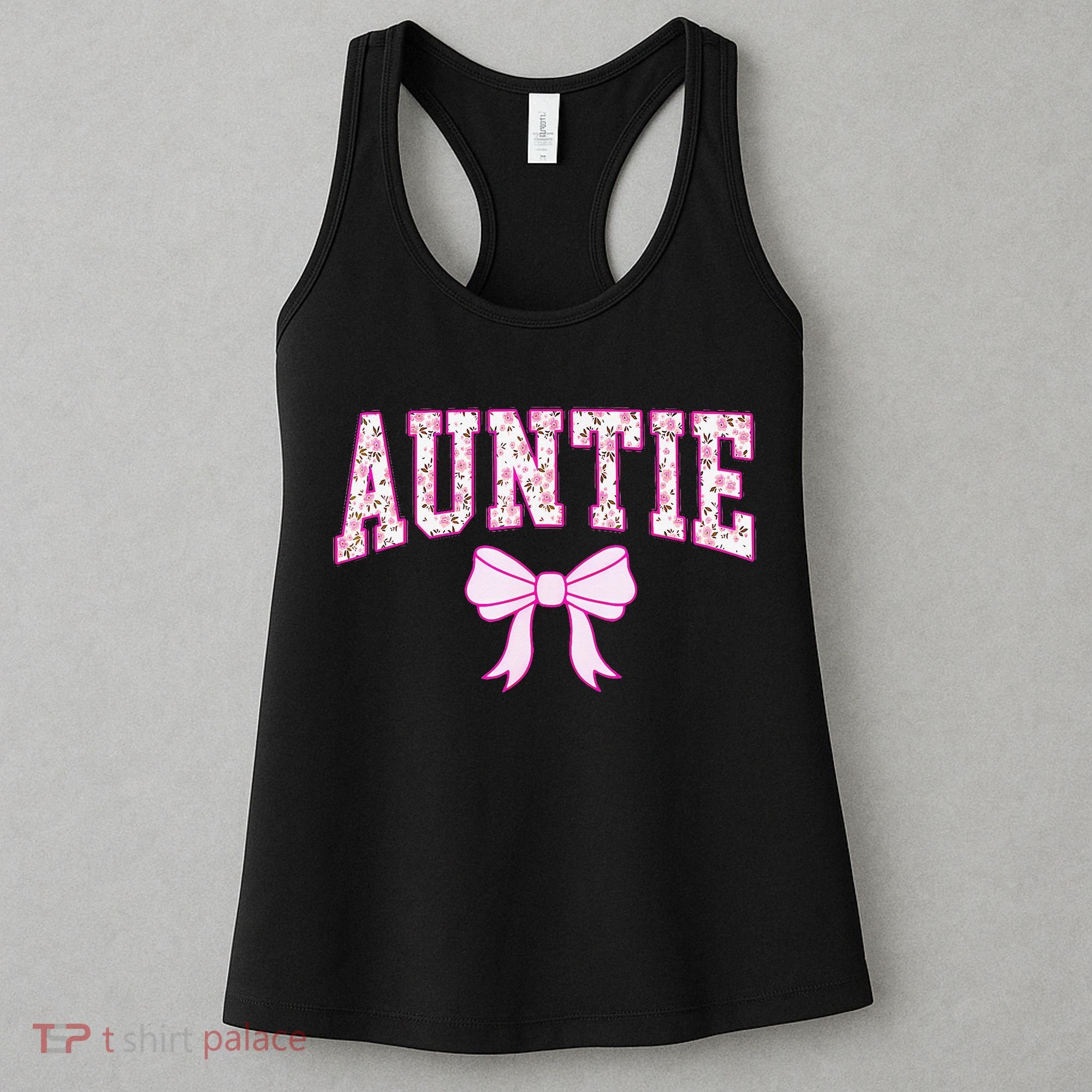 Auntie Coquette Bow Aesthetic Mothers Day Aunt Women's Tank Top