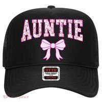 Auntie Coquette Bow Aesthetic Mothers Day Aunt Hat thumb 0