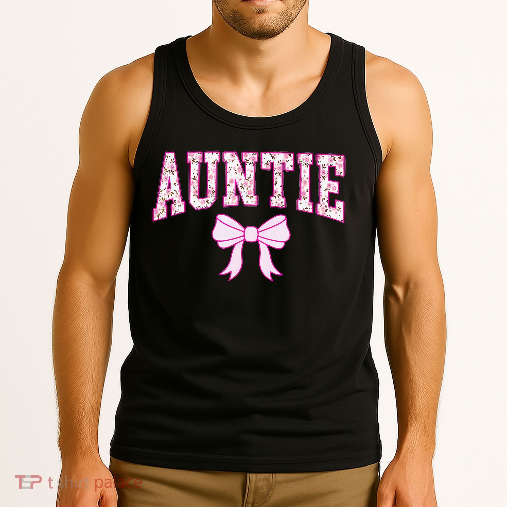 Auntie Coquette Bow Aesthetic Mothers Day Aunt Tank Top