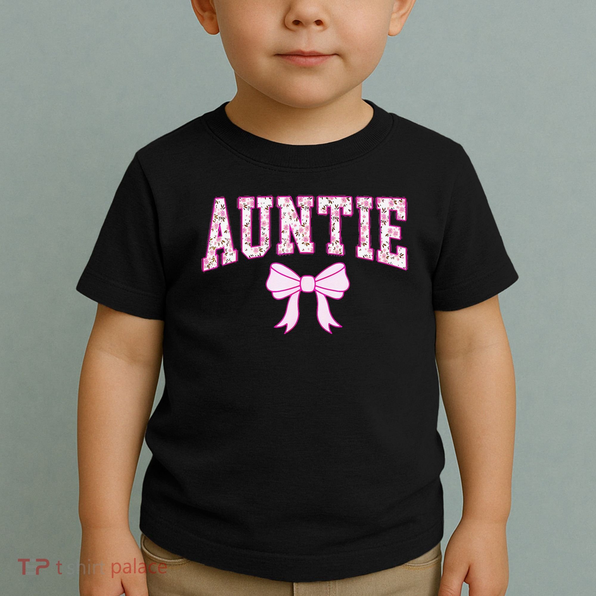 Auntie Coquette Bow Aesthetic Mothers Day Aunt Toddler T-Shirt
