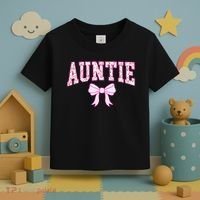 Auntie Coquette Bow Aesthetic Mothers Day Aunt Toddler T-Shirt thumb 3