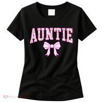 Auntie Coquette Bow Aesthetic Mothers Day Aunt Women's T-Shirt thumb 0